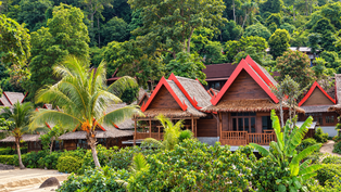 Beach Front Bungalow with Two queen beds -Air Conditioning